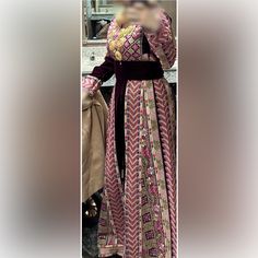 New Like/ Worm Once/Great Condition Comes With Matching Belt Limited Time, Colorful Dresses, Long Sleeve Dress, Womens Dresses, Long Sleeve, Green, Pink, Dresses, Color