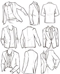 the instructions for how to draw an anime tuxedo jacket and tie in 3 easy steps