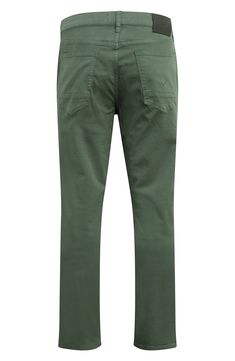 Stretchy cotton-blend twill elevates stylish slim-straight pants in a versatile blue hue. 33" inseam; 14 1/2" leg opening 60% cotton, 37% modal, 3% elastane Machine wash, tumble dry Imported Slim Straight Pants, Kick Flares, Twill Pants, Denim Branding, Men Fits, Hudson Jeans, Slim Pants, Mens Outerwear, Slim Fit Men