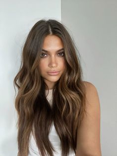 Rich Brunette Balayage Hair, Balayage With No Money Piece, Level 7 Brunette Hair, Call Brunette Hair, Brianna Chickenfry Hair, Fall Brown Hair Color Balayage, Root Stretch Brunette, Brunette Old Money Hair, Old Money Brunette Balayage