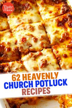 the cover of 52 heavenly church potluck recipes