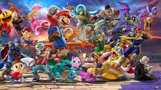 an image of mario kart and other characters