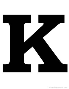 the letter k is made up of two letters, one in black and white with an upper