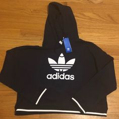 Nwt Adidas Navy Blue And White Striped Cropped Hoodie. No Trades. Would Fit Oversized M/L!! Adidas Casual Sweatshirt For Spring, Adidas Casual Spring Sweatshirt, Casual Adidas Sweatshirt For Spring, Casual Navy Hooded Sweatshirt, Navy Sweatshirt For Streetwear, Adidas Hoodie For Fall, Adidas Fall Hoodie Top, Adidas Casual Hoodie For Spring, Adidas Casual Top With Drawstring Hood