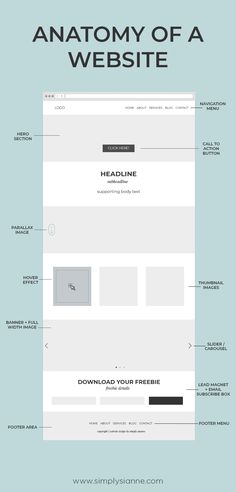 the anatomy of a website page