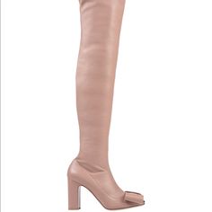 Brand New In A Box Elegant Pink Closed Toe Boots, Elegant Pink Evening Boots, Luxury Pink Boots For Formal Occasions, Luxury Open Toe Formal Boots, Pink Leather Evening Boots, Luxury Open Toe Leather Boots, Luxury Leather Open Toe Boots, Elegant Open Toe Leather Boots, Designer Open Toe Boots For Formal Occasions