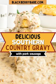 delicious southern country gravy with pork sausage