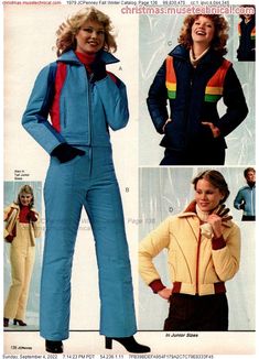 Fashion Through The Decades, 1970s Clothing, 1970s Decor, 1900s Fashion, 60s 70s Fashion, 60s And 70s Fashion, Seventies Fashion, Vintage Ski