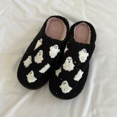 relax and slip into cozy warmth and comfort after a long day! these fluffy slippers are made from faux fur sherpa and feature a thick hard bottom sole. they're cute and comfy. hand wash warm; hang to dry. Pajama Slippers, Cute Pajama, Fluffy Slippers, Cute Pajamas, Car Air Fresheners, Long Day, Faux Fur, Ghost, Slippers