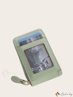 BirdinBag - Litchi Embossed Zip Around Wallet: Compact Credit Card Organizer with Multi-Card Storage Rectangular Wallet With Id Window For Daily Use, Casual Coin Purse With Card Slots For Daily Use, Casual Wallets With Card Slots In Pouch Shape, Casual Wallet With Card Slots In Pouch Shape, Casual Pouch Wallets With Card Slots, Green Wallet With Card Slots, Green Coin Purse With Card Slots For Daily Use, Green Wallets With Card Slots For Daily Use, Green Wallets With Card Slots