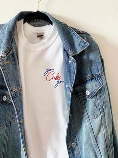 Go Cubs Go Embroidered Sweatshirt | Etsy Crew Neck Sweatshirt With Embroidered Logo For Sports, Custom Embroidery Crew Sweatshirt For College, Cubs Game Outfit Women, Game Day Embroidered Crew Neck Sweatshirt, Sports Event T-shirt With Embroidered Logo Crew Neck, Cubs Game Outfit, Chicago Cubs Shirt, Go Cubs Go, Gameday Dress