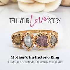 ♡ Mother's Birthstone Ring  CHERISHED ROOTS COLLECTION ~ Custom birthstone jewelry that celebrates the people and moments in life you treasure the most! ♡ BIRTHSTONE OPTIONS  Identify UP TO 6 birthstones that you would like used in the design of your ring (see available birthstone options below):  Garnet- January  *Represents: ❀ Passion ❀ Happiness ❀ Positive Thoughts Amethyst- February *Represents: ❀ Balance ❀ Relaxation ❀ Stress Relief Aquamarine- March *Represents: ❀ Inner Strength ❀ Serenity Unique Multi-stone Birthstone Ring Gift, Heirloom Multi-stone Stackable Rings As Gift, Heirloom Multi-stone Stackable Rings For Gift, Heirloom Style Multi-stone Stackable Rings For Gift, Spiritual Birthstone Ring With Gemstone For Anniversary, Spiritual Birthstone Ring For Anniversary, Spiritual Gemstone Birthstone Ring For Anniversary, Spiritual Multi-stone Birthstone Ring For Anniversary, Spiritual Multi-stone Birthstone Ring As Gift