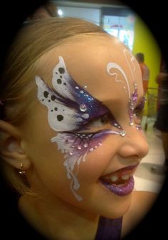 Annie Reynolds || Butterfly face paint #facepaint #facepainting: Face Paint Makeup, Design Butterfly, Fun Adventure