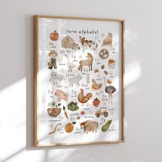 an animal poster hanging on the wall