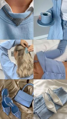 Kendall Jenner Casual, Pearl Outfit, Sky Blue Outfit, Layout Aesthetic, Classy Winter Outfits, Fashion Top Outfits, Aesthetic Autumn