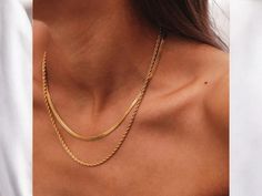 ✨ Elevate your look with this sleek and simple 18K Gold Plated Flat Snake Chain Layer Necklace. Made from durable stainless steel, this stylish snake rope chain offers a timeless design perfect for layering or wearing solo. A versatile piece for any wardrobe, it makes an ideal gift for any occasion. 🎁 Flat Snake Chain, Layer Necklace, Chain Jewelry, Rope Chain, Snake Chain, Chains Jewelry, Layered Necklaces, Jewelry Gift, Chains Necklace