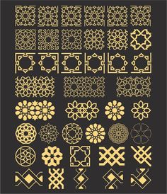 a large collection of golden geometric designs