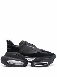 Shop Balmain B-Bold panelled sneakers with Express Delivery - FARFETCH Bold Logo, Minimal Style, Pull Tab, Minimal Fashion, Sneakers Black, Air Max Sneakers, Puma Sneaker, Industrial Design, Logo Print