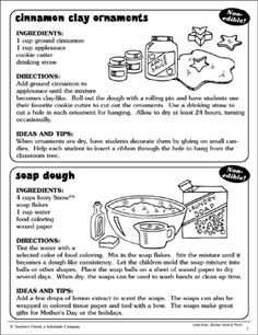 the instructions for making cinnamon clay crumbs are shown in black and white text