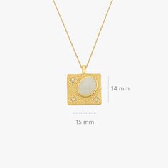 Elevate her style with our 14K Gold Vermeil Opal Necklace, featuring a sophisticated square design and the captivating shimmer of white opal. This dainty and elegant piece is perfect for daily wear or special occasions, making it an ideal Mothers Day gift. PRODUCT DETAILS: • Material: 14K Gold Vermeil• Necklace Lenght: 16 inches + 2 inches extension chain• Adjustable Length• Closure: Lobster Clasp• Style: Minimalist WHAT IS GOLD VERMEIL? 14K gold vermeil is crafted by coating a solid sterling si Elegant Yellow Gold Necklaces With Rectangular Stone, Elegant Square Gold Jewelry, Elegant White Gold Square Jewelry, Elegant Square White Gold Jewelry, Elegant Square 14k Gold Jewelry, Elegant Yellow Gold Square Jewelry, Elegant Square Yellow Gold Jewelry, Elegant Square Necklaces For Anniversary, Elegant White Square Cut Jewelry