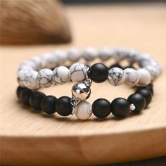 Metal Color: AN202140102-17 rock Magnetic Bracelets For Couples, Couple Beaded Bracelets, Long Distance Relationship Bracelets, Long Distance Bracelets, Stone Beaded Bracelets, Relationship Bracelets, Distance Bracelets, Long Distance Relationship Gifts, Bracelets With Meaning