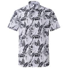 Holiday Beach Leaves Short Sleeve Shirt Features：  Product ID:SS0004 Material:Cotton Season:Summer Color:Black,Blue,White,Gray  Size Chat： Tropical Shirts, Wholesale Shirts, Shirts And Blouses, Men Shirts, Hawaiian Print, Short Sleeve Shirts, Mens Hawaiian Shirts, Floral Print Shorts, Hawaiian Shirts