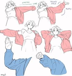 the instructions for how to wear a dress in different positions and sizes, including sleeves