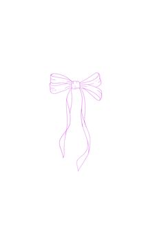 a drawing of a bow on a white background