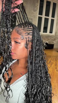 Hair Braid Designs, Short Box Braids Hairstyles, Feed In Braids Hairstyles, Goddess Braids Hairstyles, Box Braids Hairstyles For Black Women, Braided Cornrow Hairstyles, Braided Hairstyles For Teens, Cute Box Braids Hairstyles, Quick Braided Hairstyles