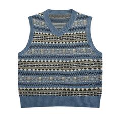 Show off your bohemian side with this Casual Bohemia Knitted-Vest! Featuring a chic, knitted design, it's perfect for adding a touch of style to your wardrobe. Wear it over your favorite top, and take a daring plunge into a world of risk and adventure! Features: -100%Cotton -Crew Neckline -Regular Fit -Bohemia Style Bohemian Knitted V-neck Top, Bohemian V-neck Knitted Top, Bohemian Cotton Knit Top For Fall, Bohemian Knit Top For Layering, Bohemian Winter Tops With Fair Isle Pattern, Bohemian Tops With Fair Isle Pattern For Winter, Winter Bohemian Tops With Fair Isle Pattern, Bohemian V-neck Tops For Winter, Bohemian Knitted Top For Winter