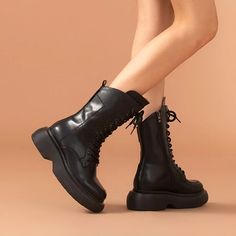 Faiva Women's Leather Platform Boots | Ultrasellershoes.com – Ultra Seller Shoes Motorcycle Boots Women, Worker Boots, Leather Platform Boots, Women's Motorcycle Boots, Boots Platform, Fashion Closet, Boot Types, Martin Boots, Motorcycle Boots