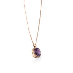 * INTRODUCTION----- This pendant is made with 18K rose gold with high-quality genuine AA nice purple amethyst and diamond. It looks so royal and exquisite. The luxury purple color stands out like no other. And the whole amethyst is so vibrant. The style is simple and classic with diamond halo. The pattern of culture is exquisite. Every angles and line are so beautiful. It's a perfect gift for yourself and your love. * Specifications: approx. T & G Weight: 3.97 gMaterial: 18k Rose Gold,Primary St Luxury Purple Pendant Necklace, Luxury Amethyst Necklace For Formal Occasions, Luxury Yellow Gold Amethyst Necklace, Luxury Amethyst Necklace With Gemstone Accents, Luxury Amethyst Pendant Necklace, Elegant Rose Gold Amethyst Necklace, Formal Rose Gold Amethyst Necklace, Fine Jewelry Rose Gold Amethyst Necklace, Fine Jewelry Rose Gold Amethyst Necklaces