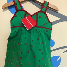 Size 80(18-24) Spfh Nwt Holiday Sleeveless Cotton Top, Sleeveless Cotton Dress For Christmas, Fitted Green Dress For Playdate, Playful Cotton Christmas Dress, Playful Cotton Dress For Holiday, Playful Cotton Holiday Dress, Casual Cotton Christmas Dress, Green Sleeveless Dress For Play, Green Cotton Holiday Dress