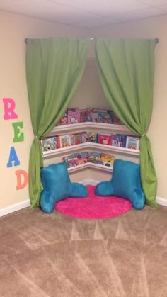 kids room design girls bedroom ideas diy Cozy Basement, Home Daycare, Kids Room Organization, Toddler Rooms, Girly Room, Happy House, Toddler Bedrooms, Finished Basement, Toy Rooms