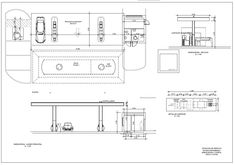 a blueprint drawing of a kitchen with an oven, sink and countertop area