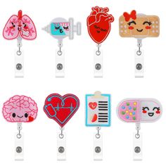 PRICES MAY VARY. 【Sufficient Quantity】You will get 6 different design styles of nurse badge reels, each cute badge clip is light and compact, which can meet your daily use and replacement needs in life and work, and you can also share some with your family, friends and other people around you. 【High Quality Material】These themed badge reel are made of high quality plastic, felt and metal buckle, which is durable and reliable, light and soft, not easy to wear and tear, fade or deform. The badge h Different Design Styles, Work Badge, School Supply Labels, Retractable Badge Holder, Teacher Student, Id Badge Reels, Nurse Badge Reel, Nurse Badge, Retractable Badge Reel