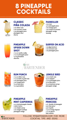 Pineapple Cocktails Pineapple Juice Mixed Drinks, Pineapple Mixed Drinks Alcohol, Rum Pineapple Cocktail, Pineapple Cocktail Drinks, Hawaii Drinks Cocktails, Bbq Drinks Alcohol, Cocktail Recipes Pineapple, Cocktail With Pineapple, Cocktail Recipes Pineapple Juice