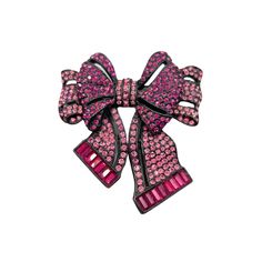 Vintage Signed Vendome Pink Rhinestones Ribbon Bow Brooch Japanned Metal This listing is for pink rhinestones bow brooch designer marked: Vendome  condition:  very good measurement: about 2.5" Please be aware that pictures are an important part of my description, please look at all photos and zoom in if needed.  All my items are previously owned, I inspect everything carefully and try my best not to list items with major flaws or damage.  Vintage and antique items often have wear, it is normal i Bow Brooch, Rhinestone Bow, Pink Rhinestones, Ribbon Bow, Antique Items, Ribbon Bows, Vintage Signs, Brooch Pin, Brooches