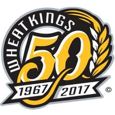 the 50th anniversary logo is shown in black and yellow, with an emblem that reads fifty kings