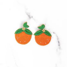 Orange Dangle Earrings With Tiny Beads, Orange Beaded Earrings With Tiny Round Beads, Orange Beaded Drop Earrings For Pierced Ears, Orange Round Beaded Earrings For Party, Orange Beaded Earrings For Parties, Orange Round Bead Earrings, Orange Beaded Earrings With Dangling Beads For Party, Orange Faceted Beads Dangle Earrings, Orange Beaded Dangling Earrings For Party