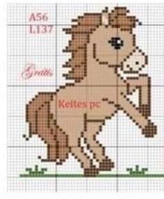 a cross stitch pattern with a horse on it's back and the words keltes