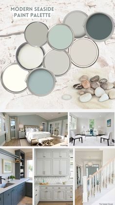 the interior paint palette is shown in several different shades