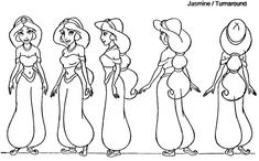 the princesses from disney's sleeping beauty are lined up and ready to be colored