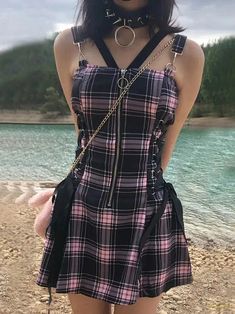 Goth Fairy Grunge Plaid Dress Women Mall Goth Punk Aesthetic Y2k Zipper Bandage Corset Dress Vintage Dark Gothic Alt Outfits Goth Punk Aesthetic, Corset Dress Vintage, Punk Plaid, Plaid Dress Vintage, Corsets Vintage, Soft Girl Outfits, Punk Dress, Punk Aesthetic, Alt Outfits