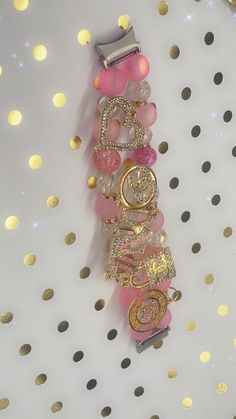 Handcrafted Custom Samsung Galaxy Watch band with glass beads, rhinestones and charms!  3/4/5/6 PLEASE CHOOSE A SIZE WHEN PLACING YOUR ORDER. Charms may vary. Beaded Watches Bracelet, Beaded Watches, Pink Passion, Samsung Galaxy Watch, Stunning Jewellery, Watch Band, Galaxy S8, Jewellery And Watches, Watch Bands