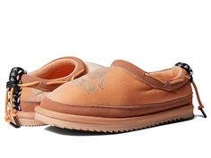 Kappa Authentic Mule 4 - Sandals : Peach/Black : Reinvent style for your feet wearing Give Kappa Authentic Mule 4 footwear. Textile upper. Textile lining and insole. Slip-on style. Round-toe. Toggle drawstring closure. Unique brand logo print at the front. Synthetic outsole. Imported. Single shoe weight: 11 oz. Weight of footwear is based on a single item, not a pair. Leisure Sandals With Rubber Sole And Round Toe, Orange Non-slip Casual Slippers, Orange Slip-on Casual Slippers, Casual Orange Slip-on Slippers, Womens Oxfords, Sperrys, Product Reviews, Logo Print, Boat Shoes