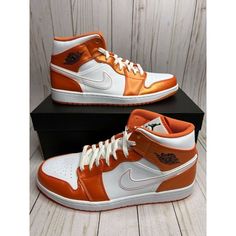 Nike Air Jordan 1 Mid Se Electro Orange White Black Mens Size 10.5 Dm3531 800 Rare. Brand New In Original Box. 100% Authentic Or Your Money Back. Shipped Via Priority Mail With Tracking Information. Please Feel Free To Contact Us For Any Questions. Thank You For Visiting Our Store. Nike Custom Leather Sneakers For Sports, Modern Mid-top Leather Jordan Shoes, Orange Leather Jordan Sports Shoes, Modern Nike Leather Basketball Shoes, Orange High-top Custom Synthetic Sneakers, Orange High-top Custom Sneakers, Orange Leather Mid-top Basketball Shoes, Orange Synthetic Custom Sneakers With Round Toe, Sporty Leather Jordan Shoes Fade-resistant