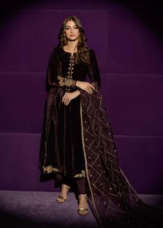 Pakistani Style, Punjabi Outfits, Photography Color, Summer Basics, Velvet Shirt, Fashion Consultant, Cut Work, Pakistani Dresses, Velvet Dress