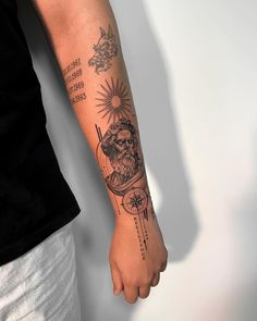 a person with a tattoo on their arm