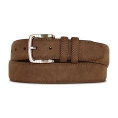 PRICES MAY VARY. Men's genuine leather and canvas belt for everyday casual wear Features a brushed nickel harness buckle for long lasting function and style Detailing includes canvas belt with a leather overlay and edge stitch For best fit, size up one pant size. For example, if you typically wear pants with a 34 inch waist, you should buy a size 36 belt Belt measures 1 1/2" strap width, available in sizes 34, 36, 38, 40, 42, and 44 Nice Belts, Canvas Belt, Dress Leather, Leather And Canvas, Branded Belts, Edge Stitch, Suede Dress, Leather Dresses, Bold Fashion